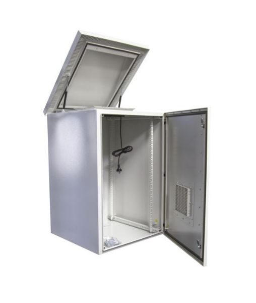Picture of 18RU Vented Outdoor Wall Mount Cabinet 611x425x915 IP45 rated Lockable front door