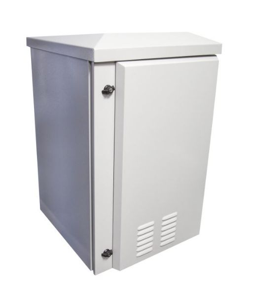 Picture of 24RU Vented Outdoor Wall Mount Cabinet.Dim 611x425x1190 IP45 rated Lockable Door