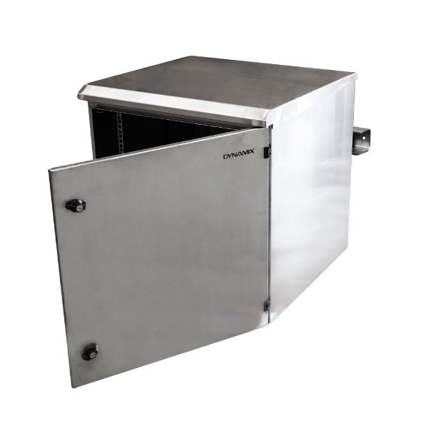 Picture of 12RU Stainless Outdoor Wall Cabinet 611x425x640mm (WxDxH). Stainless Steel Construction