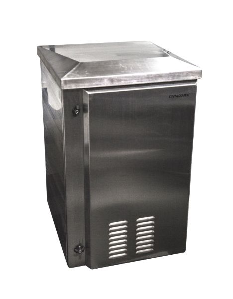 Picture of 12RU Stainless Vented Outdoor Wall Mount Cabinet (611x425x640mm). Stainless