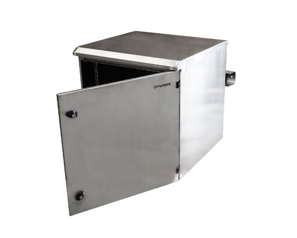 Picture of 9RU Stainless Outdoor Wall Cabinet 611x425x515mm (WxDxH). Stainless Steel Construction