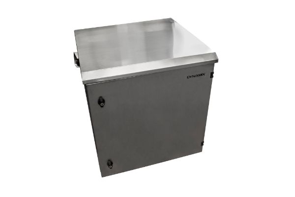 Picture of 9RU Stainless Outdoor Wall Cabinet 611x625x515mm (WxDxH). Stainless Steel Construction