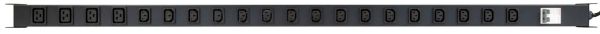 Picture of 20 Outlet Vertical Power Rail (16x 10A IEC C13 & 4x 16A IEC C19). w/ 6KA C-Curve Circuit