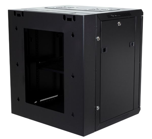 Picture of 12RU UniverSwing Wall Mount Cabinet. Rackmount supplied Left & Right Hinges