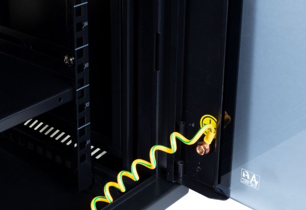 Picture of 18RU UniverSwing Wall Mount Cabinet. Removable RM supplied Left & Right Hinges