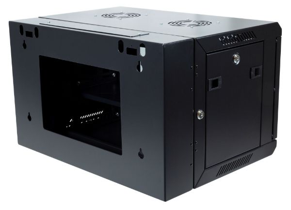 Picture of 6RU UniverSwing Wall Mount Cabinet. Back mount supplied Left & Right Hinges