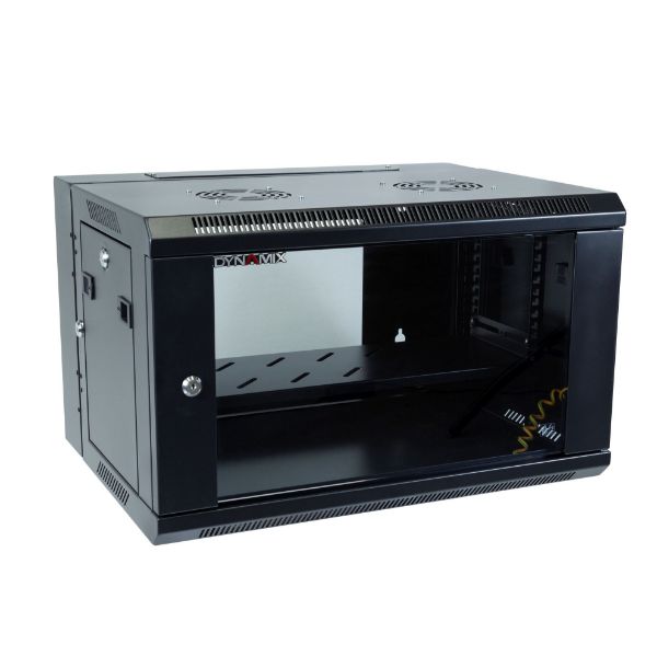 Picture of 6RU UniverSwing Wall Mount Cabinet. Back mount supplied Left & Right Hinges