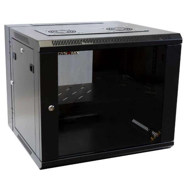 Picture of 9RU UniverSwing Wall Mount Cabinet. Back mount supplied Left & Right Hinges