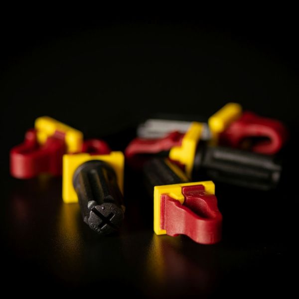 Picture of Series II 100-pack Maroon Smart Rack Mounting System. Replacement for Cage Nuts