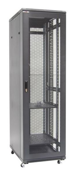 Picture of 42RU Server Cabinet 1000mm Deep Front Mesh Door Rear Mesh Double Doors
