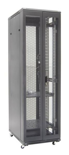 Picture of 42RU Server Cabinet 1000mm Deep Front Mesh Door Rear Mesh Double Doors