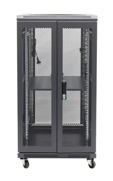 Picture of 22RU Server Cabinet 600mm Deep (600x600x1190mm) Incl. 1x Fixed Shelf 4x Fans 25x Cage