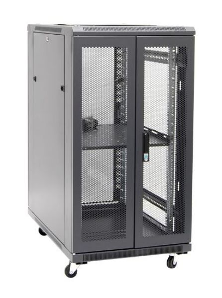 Picture of 22RU Server Cabinet 900mm Deep (600x900x1190mm) Incl. 1x Fixed Shelf 4x Fans 25x Cage