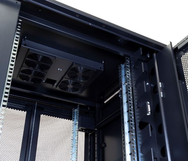 Picture of 22RU Server Cabinet 1000mm Deep (800x1000x1190mm). Incl. 1x Shelf 4x Fans 25x Cage