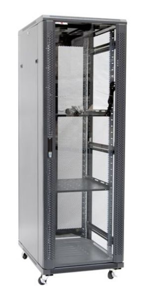Picture of 37RU Server Cabinet 600mm Deep (600x600x1853mm). Incl 2x Fixed Shelves 4x Fans