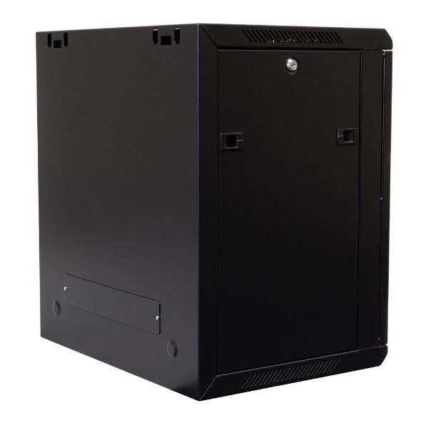 Picture of 12RU Wall Mount Cabinet 450mm Deep (600 x 450 x 650mm) Includes 1x Fixed Shelf 2 Fan