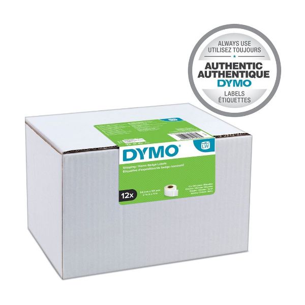 Picture of Genuine Label Writer Shipping Labels 54mm x 101mm 220 Label /Roll Bulk Pack of 12 Rolls
