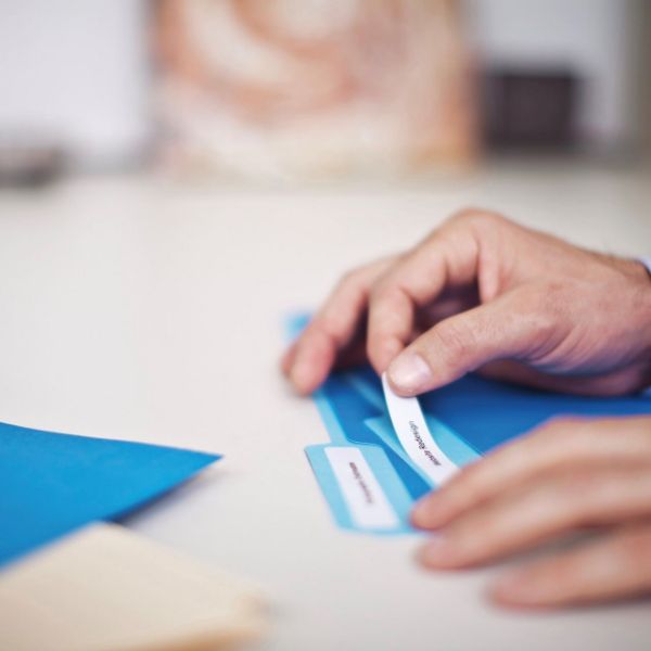 Picture of Genuine LabelWriter Suspension Filing Labels 50mm x 12mm White 220 labels/roll