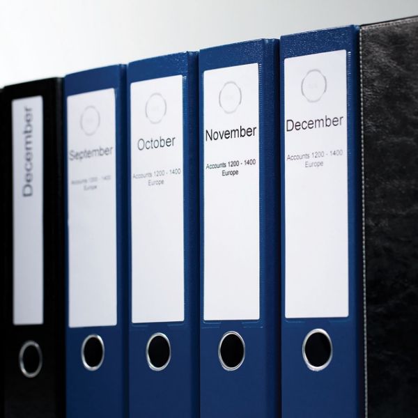 Picture of Genuine Label Writer Lever Arch File Labels 59mm x 190mm 110 per pack ( 99019 )