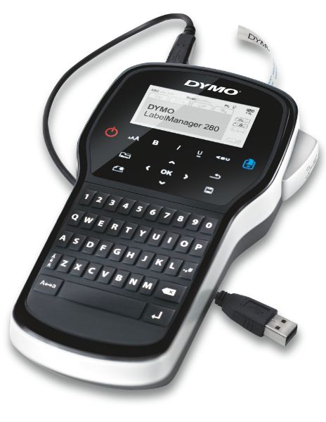 Picture of LabelManager 280P Portable Label Maker QWERTY Keyboard. Quick & easy typing on the go.