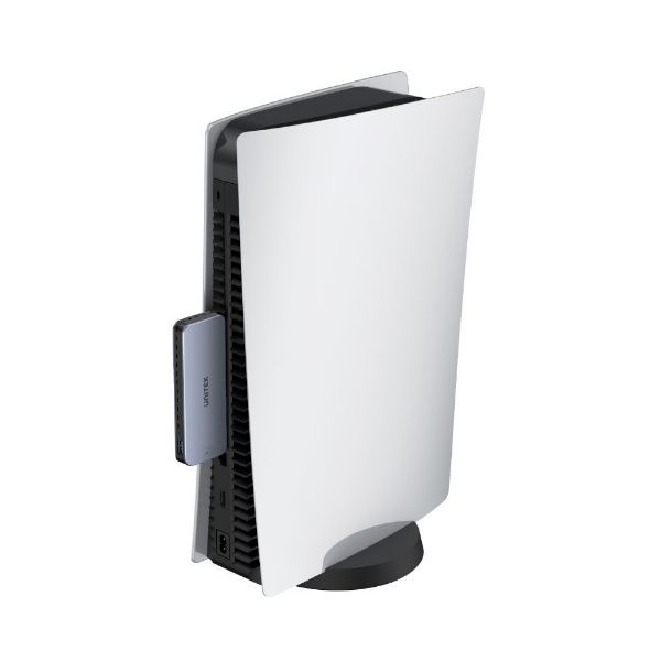 Picture of PS5 External Storage. Dual USB-A 10G to M2 PCIe/NVMe Enclosure. Grey