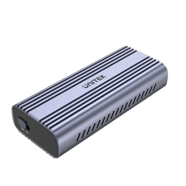 Picture of USB-C to M.2 SSD Enclosure in Alloy Housing. Supports M.2 NVME & SATA SSD