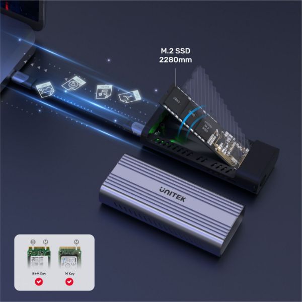 Picture of SolidForce Reefer Pro USB4 to M.2 SSD (PCIe/NVMe) Enclosure up to 40Gbps (Thunderbolt