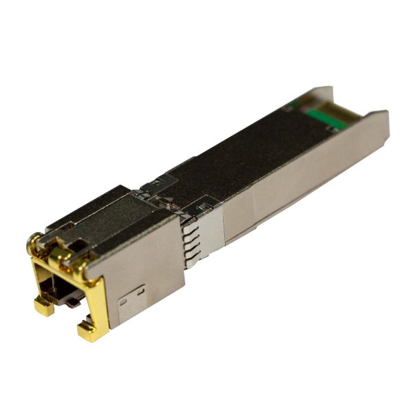 Picture of 10 Base T SPF+ RJ-45 Transceiver Module. Hot Plug 10G Link up to 30m w/ Cat 6a/7
