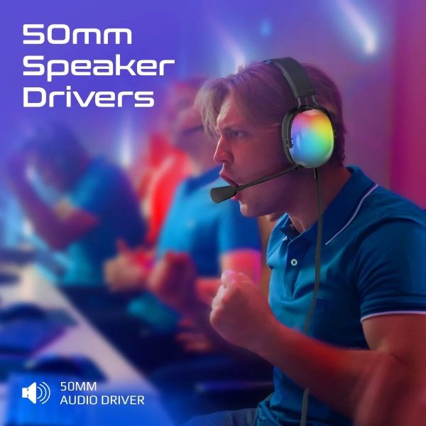 Picture of VERTUX High Performance 7.1 Stereo Sound Gaming RGB Headset with High Definition M