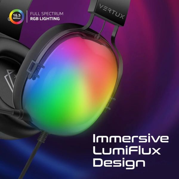 Picture of VERTUX High Performance 7.1 Stereo Sound Gaming RGB Headset with High Definition M