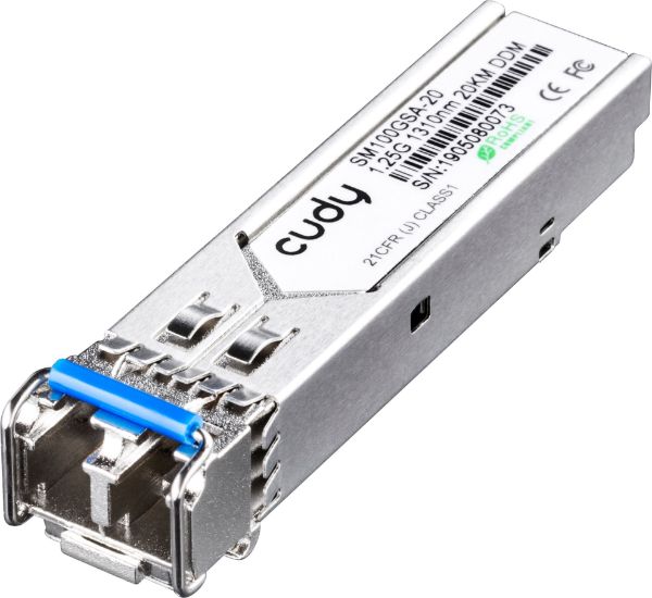Picture of 1.25G Single Mode (SM) LC SFP Module 1310nm FP 20km 125dB Generic Br& Compatibility