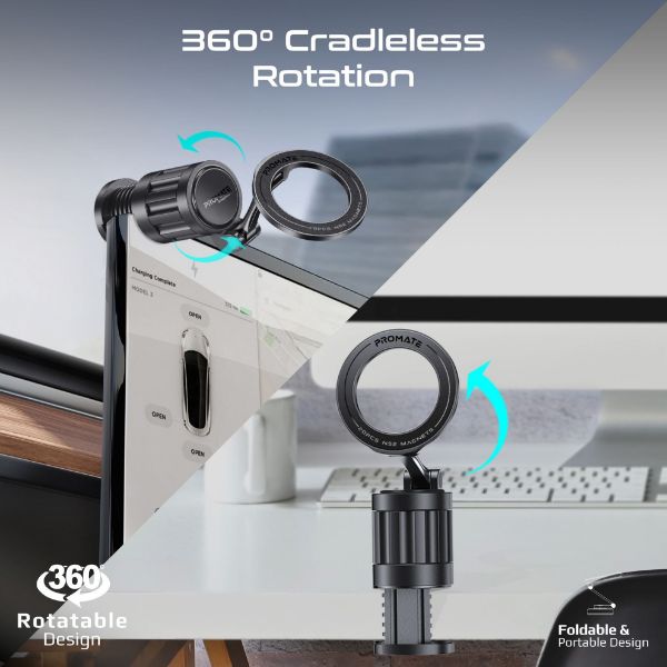 Picture of 360 Rotating Magnetic Smartphone Grip-on Mount. Rotatable Foldable & Ultra