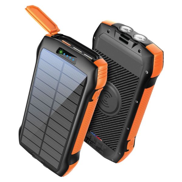 Picture of 20000mAh Rugged EcoLight Solar IP65 Power Bank w/ 10W Wireless Qi Charging
