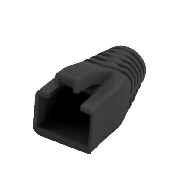 Picture of Strain Relief Boot OD: 7.5mm Black 20 Pack Suited for Cat6A Shielded Cable