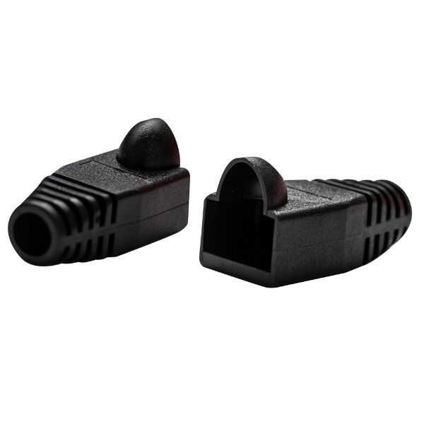 Picture of Black RJ45 Strain Relief Boot 6.0mm Outside Diameter 20pk Bag