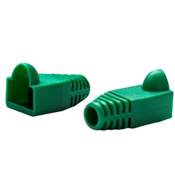 Picture of Green RJ45 Strain Relief Boot 6.0mm Outside Diameter 20pk Bag