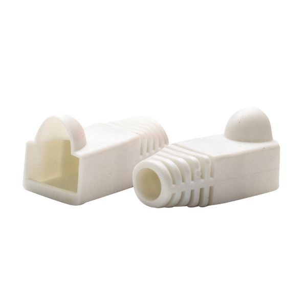 Picture of White RJ45 Strain Relief Boot 6.0mm Outside Diameter 20pk Bag