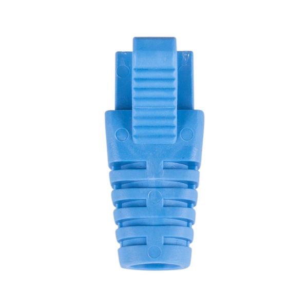 Picture of Blue RJ45 Strain Relief Boot Slimline w/ Clip Protector 6.0mm Outside Diameter 20pk