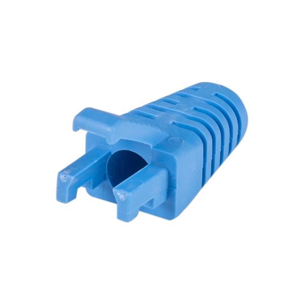 Picture of Blue RJ45 Strain Relief Boot Slimline w/ Clip Protector 6.0mm Outside Diameter 20pk