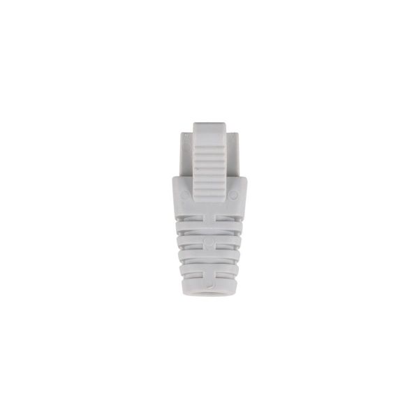 Picture of Grey RJ45 Strain Relief Boot Slimline w/ Clip Protector 6.0mm Outside Diameter 20pk