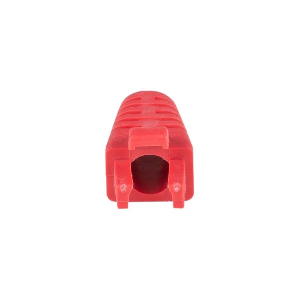 Picture of Red RJ45 Strain Relief Boot Slimline w/ Clip Protector 6.0mm Outside Diameter 20pk