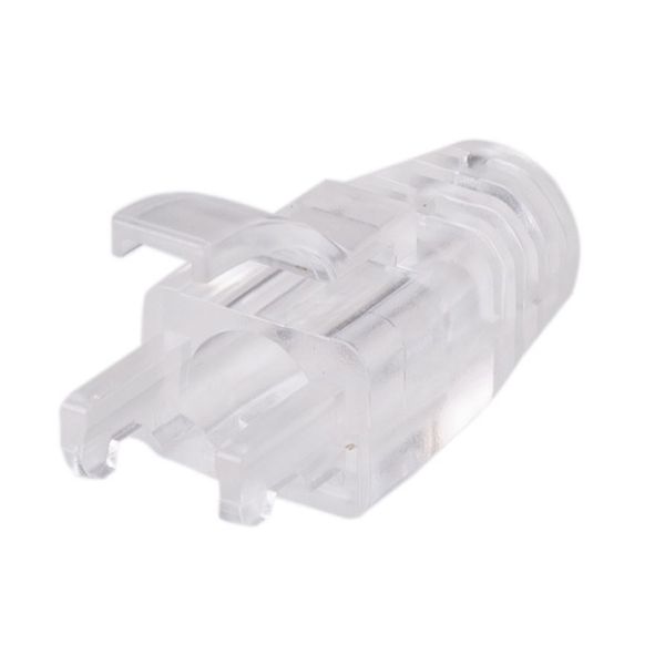Picture of Transparent Cat6 UTP Strain Relief Boot Latch Protection 6.5mm Outside Diameter 20pk