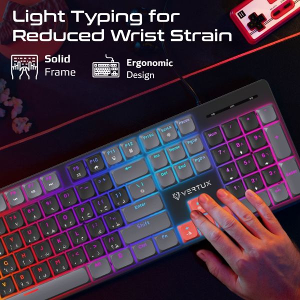 Picture of High-Performance Mechanical Gaming Keyboard w/ Low Profile Keys. 17 RGB Backlight Options