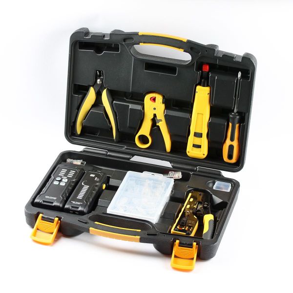 Picture of 8 Piece Network Installation Kit Storage Case. Includes Punch Down Tool Tone