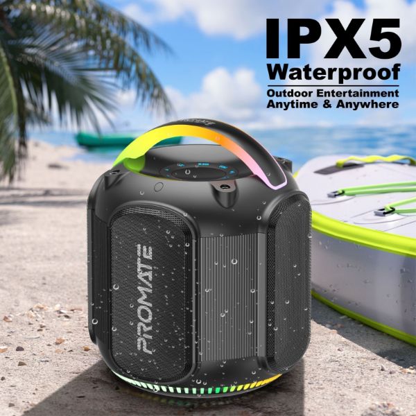 Picture of 80W Portable BT Speaker w/ Dynamic RBG Lights. Up to 6 Hours Playback AUX