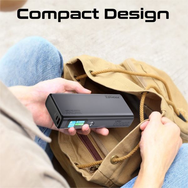 Picture of 20000mAh 130W Sleek PD Aliminium Power Bank w/ LCD Screen. 1x 60W & 1x 100W