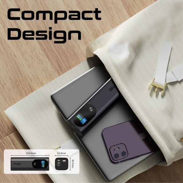 Picture of 27600mAh 160W Ultra Compact Aluminium PD3.1 Power Bank LCD Screen.