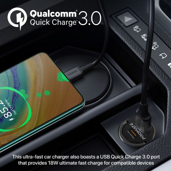 Picture of 65W Quick Charging In-Car Adapter for Tablets & phones 65W PD USB-C