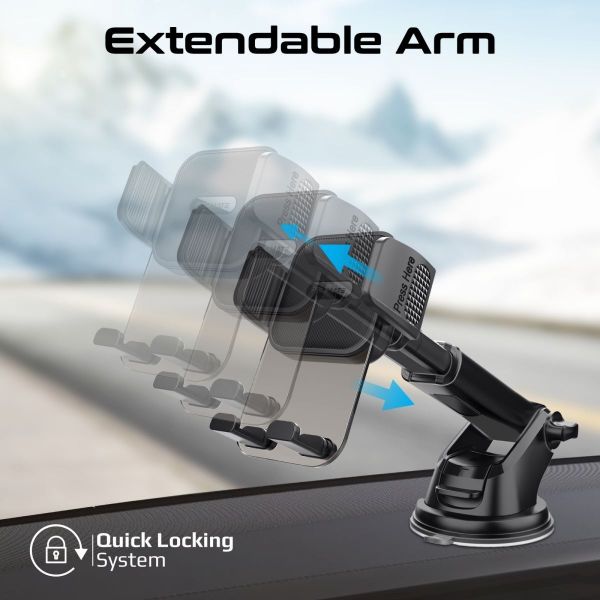 Picture of Secure Smartphone Holder w/ Multiple Mounting Options. Secure Anti-slip. 2in1 Kit for