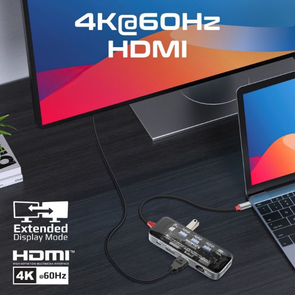 Picture of 11-in-1 USB Multi-Port Hub w/ USB-C Connector Includes 100W PD Dual Monitor Port